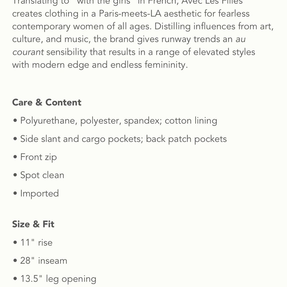 *Anthropologie Avec Les Filles Faux Leather Pants - Picture 5 of 5